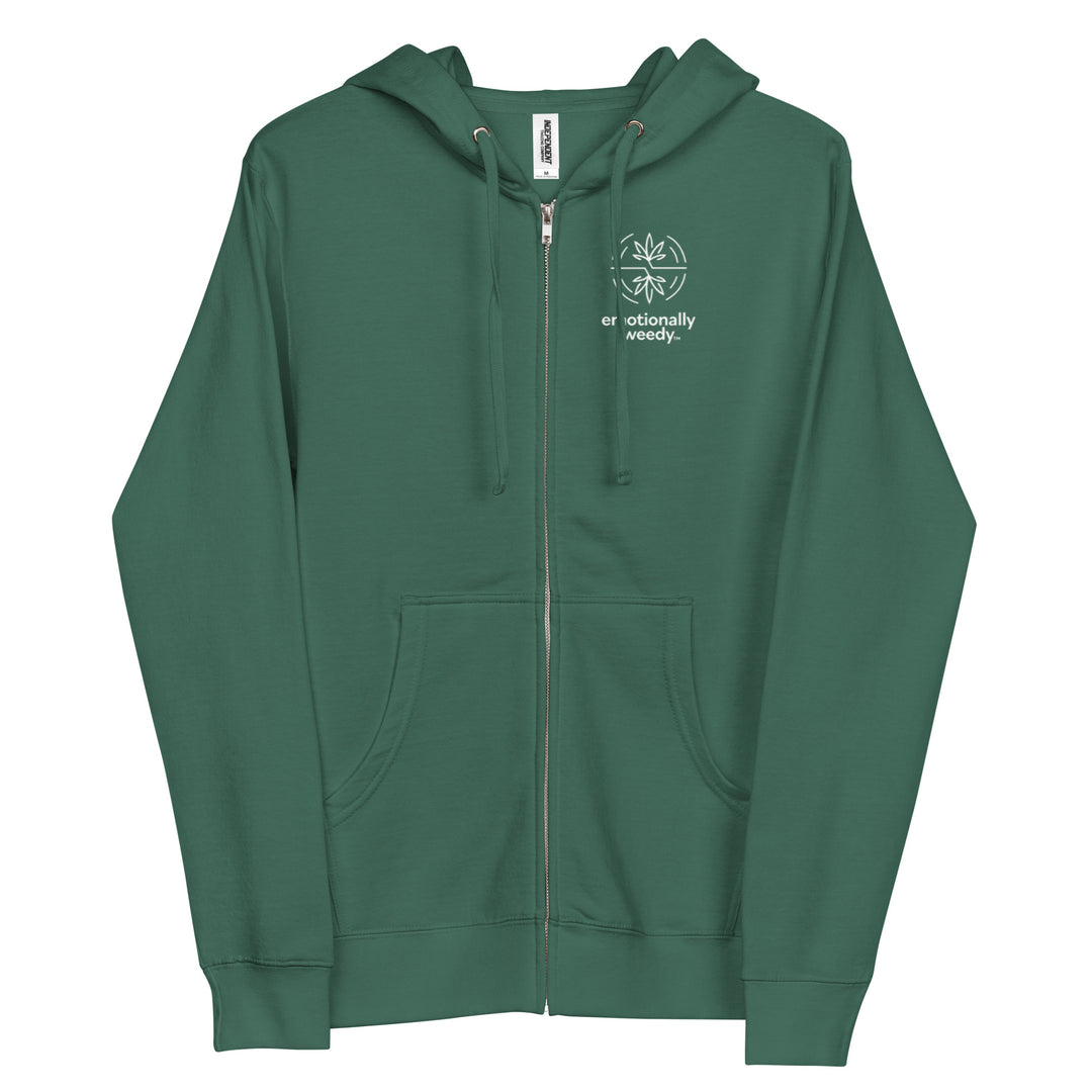 zip of weed hoodie