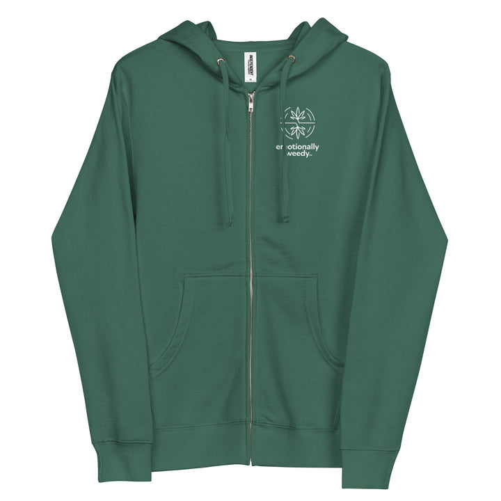 zip of weed hoodie